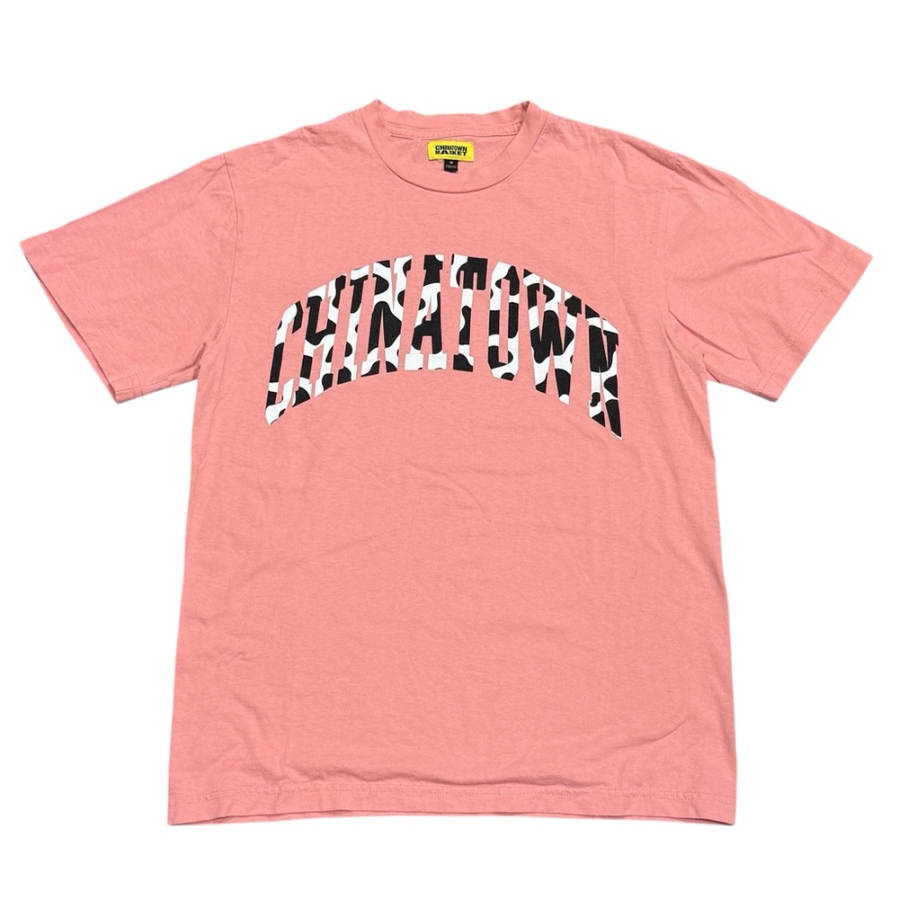 Chinatown Market UO Exclusive Cow Print Arch Tee Sz M